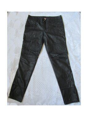 Free People Faux Leather Pants, sz.10. Black